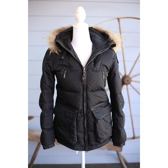 Parajumpers Womens Down Fur Puffer Jacket High Fill Power Size XS Jackets Coats